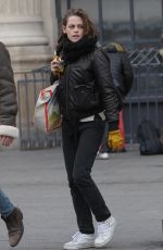 KRISTEN STEWART as Maureen on the Set of Personal Shopper in Paris 11/04/2015