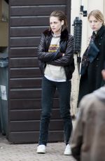 KRISTEN STEWART on the Set of Personal Shopper at a Park in Paris 11/03/2015