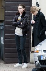 KRISTEN STEWART on the Set of Personal Shopper at a Park in Paris 11/03/2015