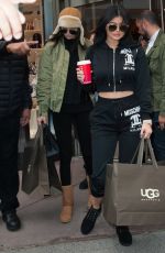 KYLIE and KENDALL JENNER Leaves Ugg Flagship Store in New York 11/11/2015