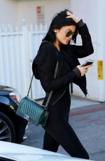 KYLIE JENNER at Cedars-Sinai Hospital in Los Angeles 11/06/2015