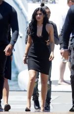 KYLIE JENNER Boarding at a Boat at Harbor in Sydney 11/17/2015