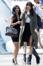KYLIE JENNER Boarding at a Boat at Harbor in Sydney 11/17/2015