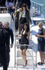 KYLIE JENNER Boarding at a Boat at Harbor in Sydney 11/17/2015