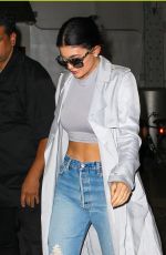 KYLIE JENNER Leaves Pier 59 Studios in New York 10/29/2015