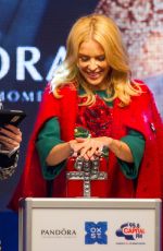 KYLIE MINOGUE at Oxford Street Christmas Lights Switch On Event at Pandora Store in London 11/01/2015