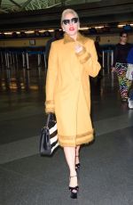LADY GAGA Arrives at JFK Airport in New York 11/01/2015