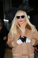 LADY GAGA Arrives at JFK Airport in New York 11/21/2015