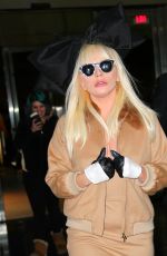 LADY GAGA Arrives at JFK Airport in New York 11/21/2015