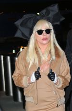 LADY GAGA Arrives at JFK Airport in New York 11/21/2015