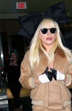 LADY GAGA Arrives at JFK Airport in New York 11/21/2015