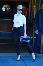 LADY GAGA Leaves Her Apartment in New York 11/04/2015