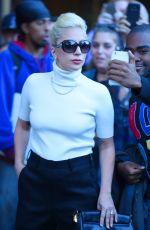 LADY GAGA Leaves Her Apartment in New York 11/04/2015