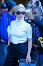 LADY GAGA Leaves Her Apartment in New York 11/04/2015