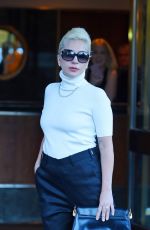 LADY GAGA Leaves Her Apartment in New York 11/04/2015