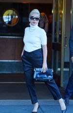 LADY GAGA Leaves Her Apartment in New York 11/04/2015