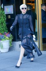 LADY GAGA Leaves Her Apartment in New York 11/21/2015