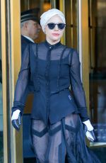 LADY GAGA Leaves Her Apartment in New York 11/21/2015