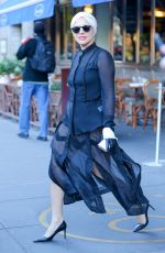 LADY GAGA Leaves Her Apartment in New York 11/21/2015