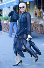 LADY GAGA Leaves Her Apartment in New York 11/21/2015