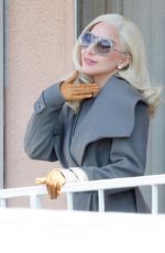 LADY GAGA on the Set of American Horror Story in Los Angeles 11/10/2015
