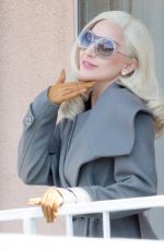 LADY GAGA on the Set of American Horror Story in Los Angeles 11/10/2015