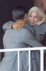 LADY GAGA on the Set of American Horror Story in Los Angeles 11/10/2015