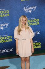 LAUREN TAYLOR at The Good Dinosaur Premiere in Hollywood 11/17/2015