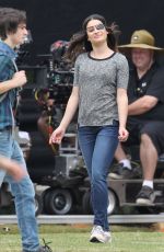 LEA MICHELLE at Scream Queens Set in New Orleans 11/04/2015