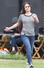 LEA MICHELLE at Scream Queens Set in New Orleans 11/04/2015