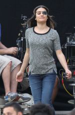 LEA MICHELLE at Scream Queens Set in New Orleans 11/04/2015