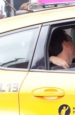 LEA SEYDOUX and Andre Meyer Kiss in a Taxi in West Village 11/06/2015