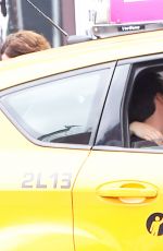 LEA SEYDOUX and Andre Meyer Kiss in a Taxi in West Village 11/06/2015
