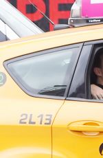 LEA SEYDOUX and Andre Meyer Kiss in a Taxi in West Village 11/06/2015