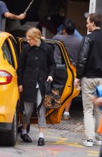 LEA SEYDOUX and Andre Meyer Kiss in a Taxi in West Village 11/06/2015