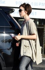 LILY COLLINS Out and About in Los Angeles 11/24/2015