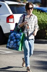 LILY COLLINS Out Shopping in Los Angeles 11/23/2015