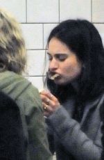 LILY JAMES and Matt Smith at Maoz Falafel in London 11/13/2015