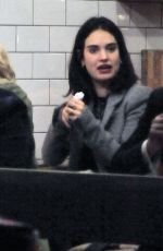LILY JAMES and Matt Smith at Maoz Falafel in London 11/13/2015