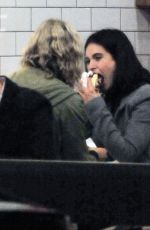LILY JAMES and Matt Smith at Maoz Falafel in London 11/13/2015
