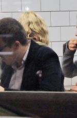 LILY JAMES and Matt Smith at Maoz Falafel in London 11/13/2015