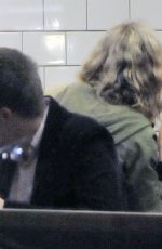 LILY JAMES and Matt Smith at Maoz Falafel in London 11/13/2015