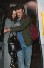 LILY JAMES and Matt Smith at Maoz Falafel in London 11/13/2015