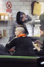 LILY JAMES and Matt Smith at Maoz Falafel in London 11/13/2015
