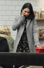 LILY JAMES and Matt Smith at Maoz Falafel in London 11/13/2015