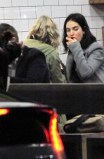 LILY JAMES and Matt Smith at Maoz Falafel in London 11/13/2015