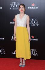 LILY RABE at The Big Short Premiere in New York 11/23/2015