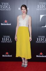 LILY RABE at The Big Short Premiere in New York 11/23/2015