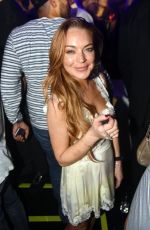 LINDSAY LOHAN at The VIP Room in Dubai 11/28/2015