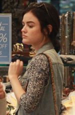 LUCY HALE Out Shopping at Kitson in Beverly Hills 11/14/2015